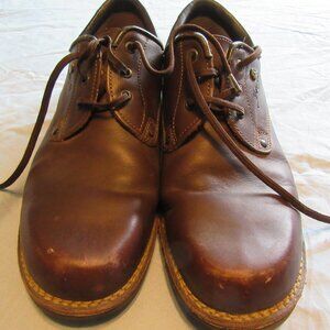 Gronell Mens Leather Hiking Oxford Shoes Sz 44 / 10.5 US Made in Italy Brown